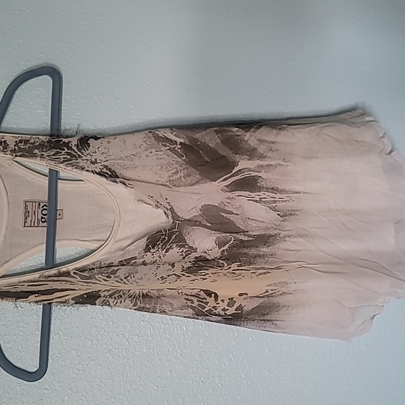 Go by GoSilk Tank Top Ivory G 100% Silk Sheer Hem Raw Edge Sleeveless‎ Blouse - Picture 14 of 14